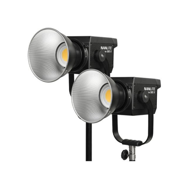 NANLITE FORZA 500 II LED 2 LIGHT KIT W/ TROLLEY