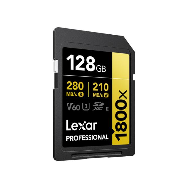 LEXAR SD 128GB PRO 1800X U3 V60 UHS-II R280/W210