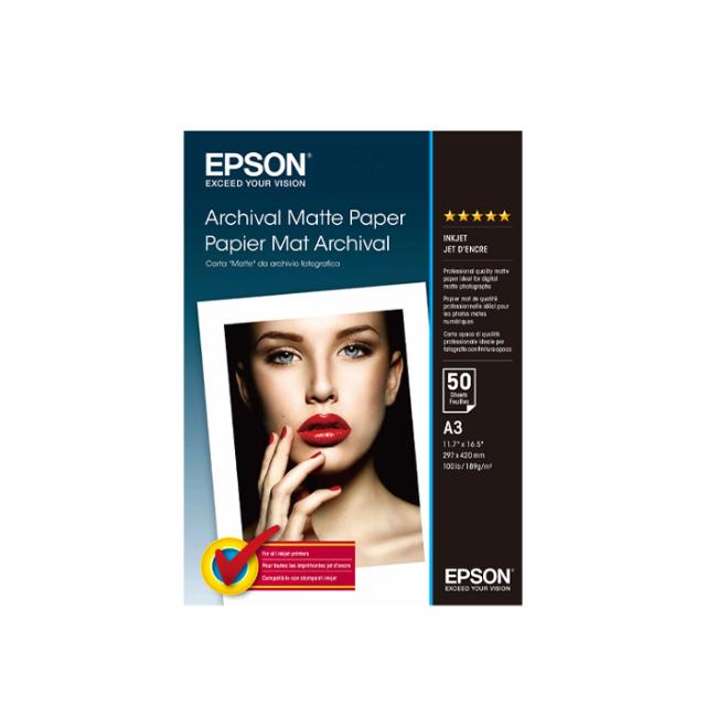 EPSON ARCHIVAL MATTE PAPER A3 50 SHEETS 189G