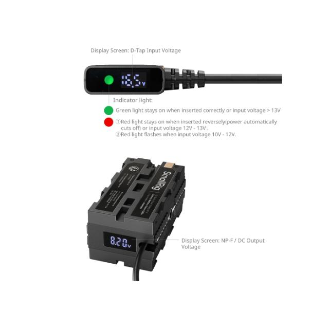 SMALLRIG 4884 D-TAP TO DUAL NP-F DUMMY