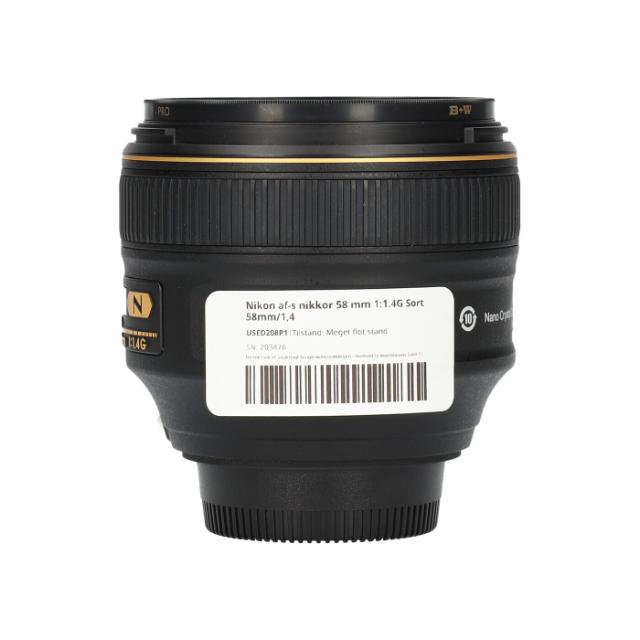 NIKON LENS AF-S 58 1,4 G (2) USED