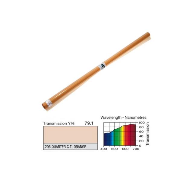 LEE 206 1/4 C.T ORANGE FILTER ARK 52,5 X 122 CM