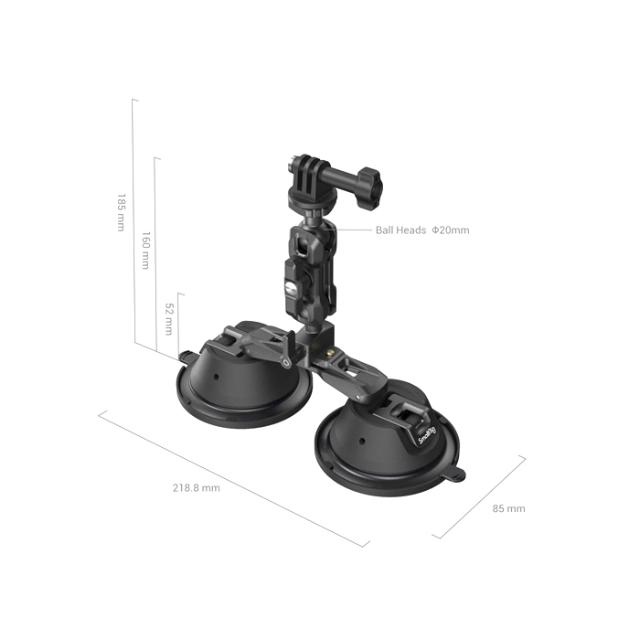 SMALLRIG 3566 SUCTION CUP DUAL WITH CAMERA MOUNT