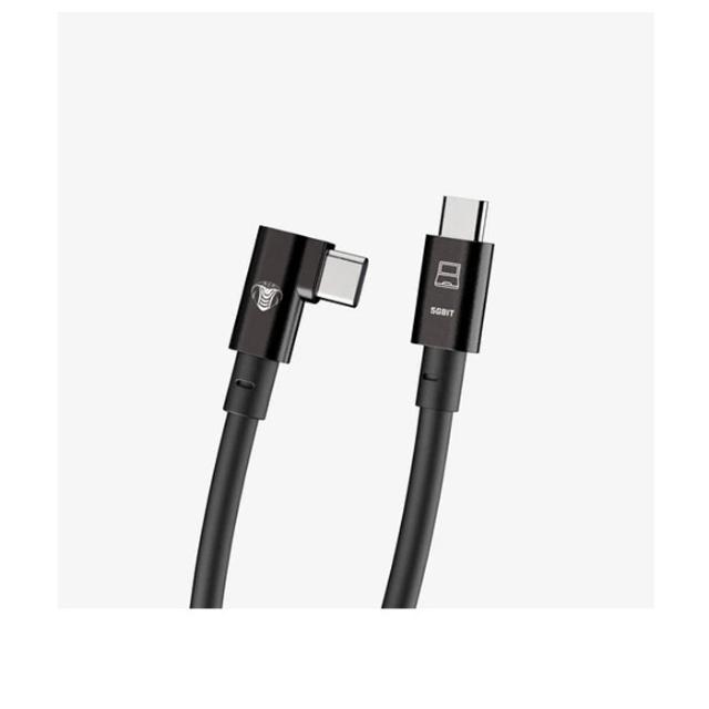 COBRAUNION USB-C TO USB-C 90° 10M, 5G BLACK