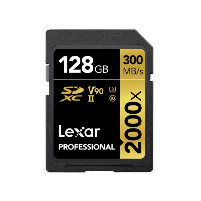 LEXAR SD 128GB PRO 2000X U3 V90 UHS-II R300/W260