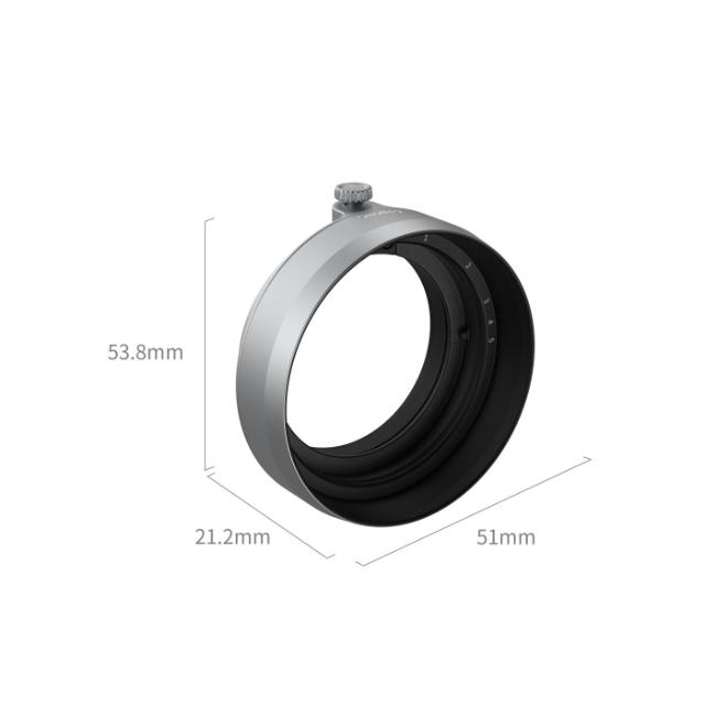 SmallRig 5393 Lens Hood for Fuji X half Silver