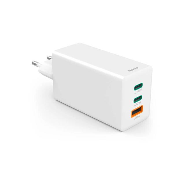 HAMA CHARGER 2X USB-C 1X USB-A 100W GaN
