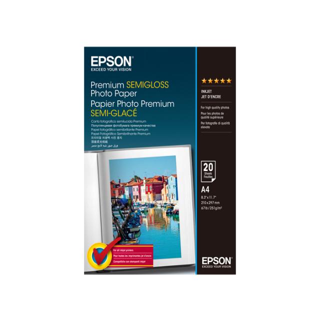EPSON PREMIUM SEMIGLOSS PHOTO PAPER A4 20 251G