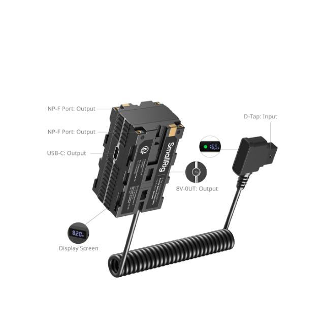 SMALLRIG 4884 D-TAP TO DUAL NP-F DUMMY