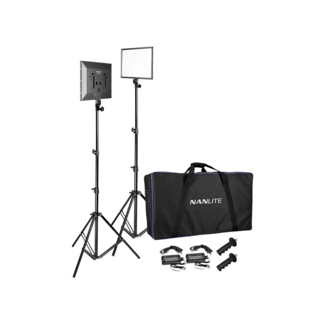 NANLITE LUMIPAD 25 LED 2 LIGHT KIT W. STAND & BAG