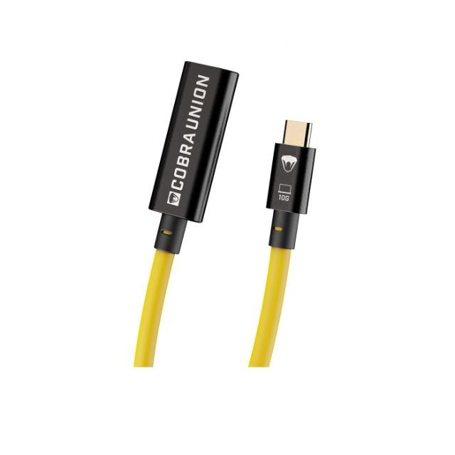 COBRAUNION USB-C TO USB-C FEM. EXT 10M, 10G YELLOW