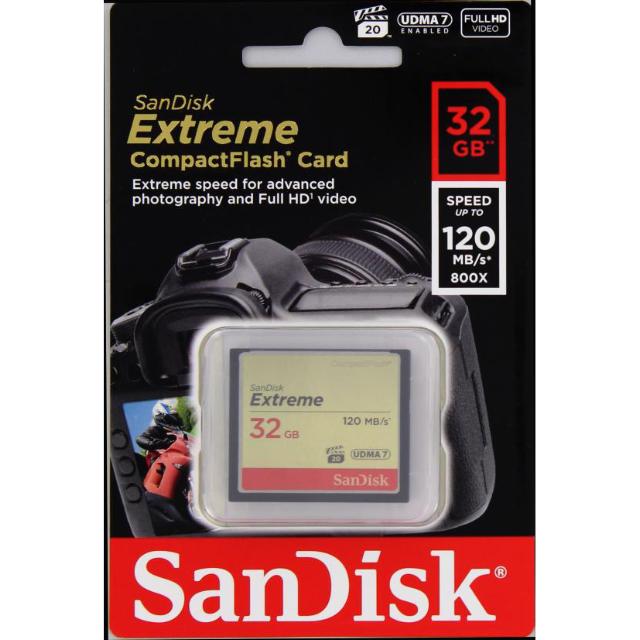 SANDISK CF 32GB EXTREME 120MB/S
