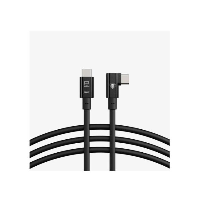 COBRAUNION USB-C TO USB-C 90° 10M, 5G BLACK