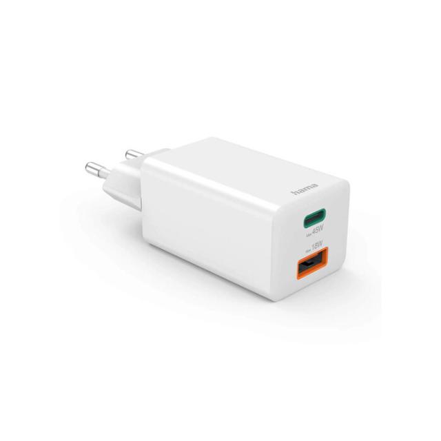 HAMA CHARGER 1X USB-C 1X USB-A 45W