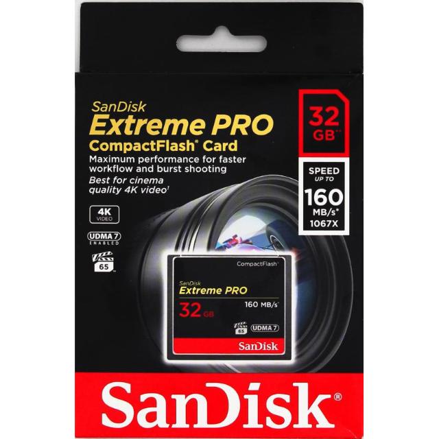 SANDISK CF 32GB EXTREME PRO 160MB/S