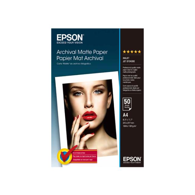 EPSON ARCHIVAL MATTE PAPER A4 50 SHEETS 189G
