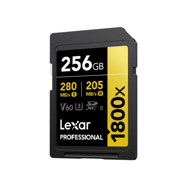LEXAR SD 256GB PRO 1800X U3 V60 UHS-II R280/W210
