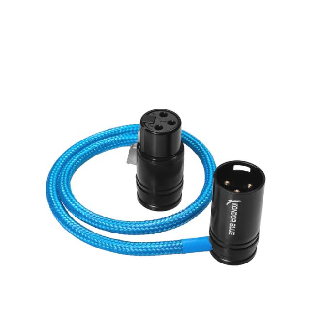 KONDOR BLUE STRGT LOWPROFILE RIGHT ANGLE XLR 40 CM