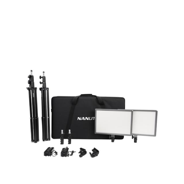 NANLITE LUMIPAD 25 LED 2 LIGHT KIT W. STAND & BAG