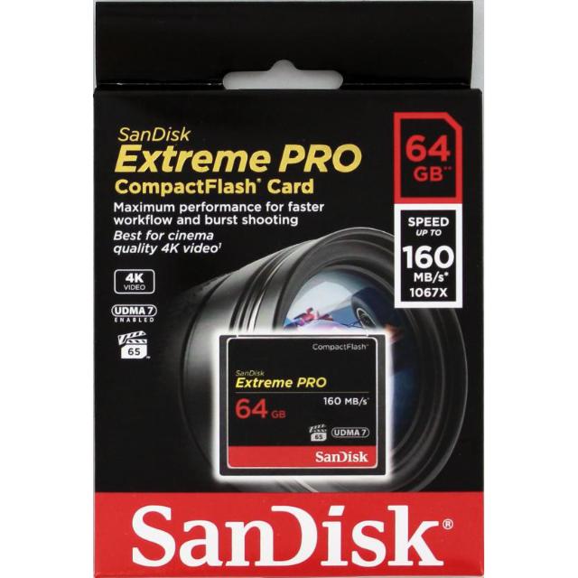 SANDISK CF 64GB EXTREME PRO 160MB/S