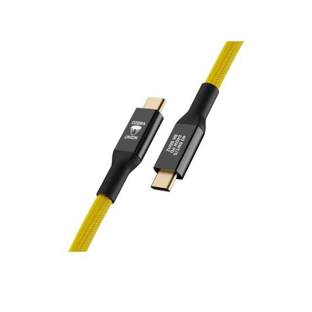 Cobraunion USB-C Cable 1.2M 40G - Yellow Straight