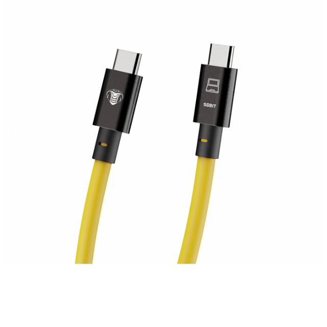 COBRAUNION USB-C TO USB-C STRAIGHT 10M, 5G YELLOW