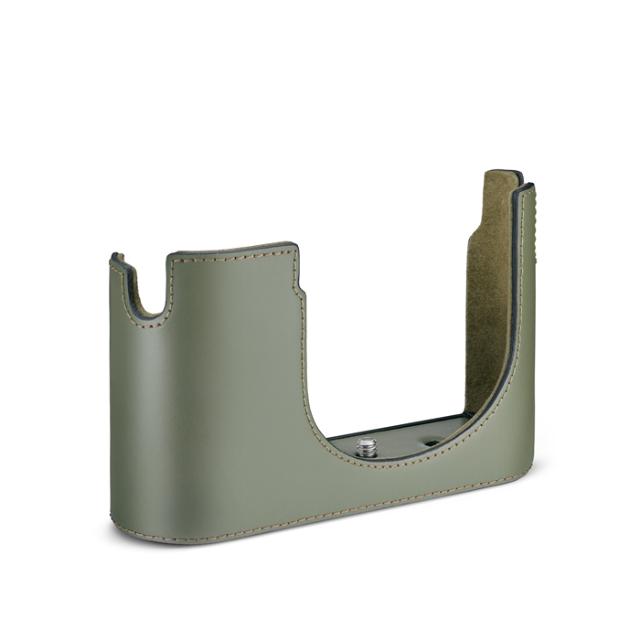 LEICA Q3 LEATHER HALFCASE OLIVE GREEN