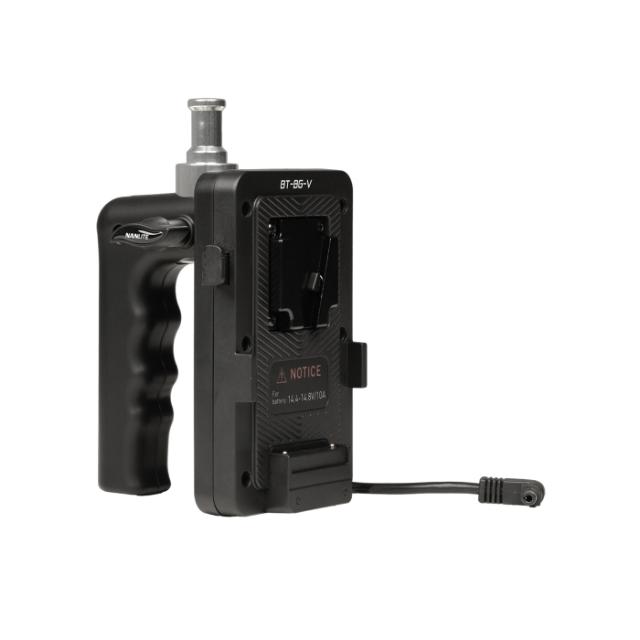 NANLITE V-MOUNT BATTERY GRIP WITH DC CONNECTOR