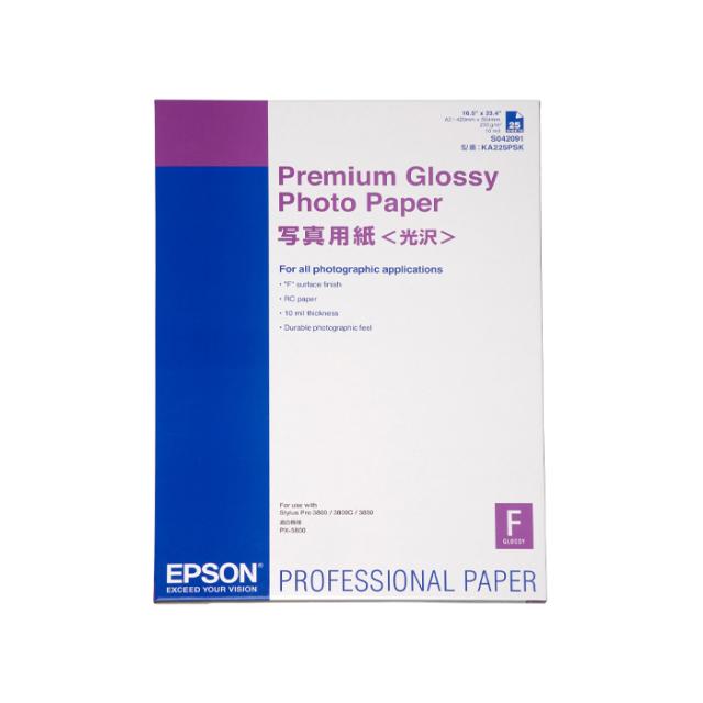EPSON PREMIUM GLOSSY PHOTO PAPER A2 25 SHEETS 255G
