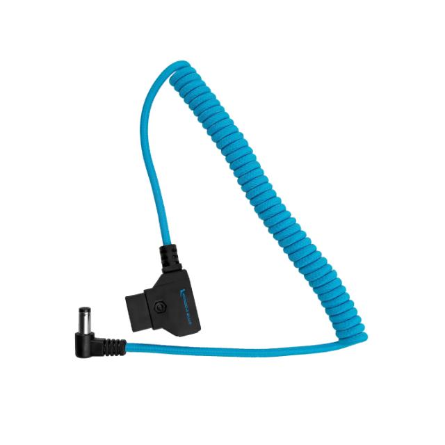 KONDOR BLUE D-TAP TO DC RIGHT ANGLE COILED - BLUE