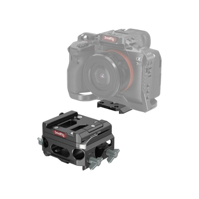 SMALLRIG 3067 BASEPLATE LGTW W DUAL 15MM ROD CLAMP