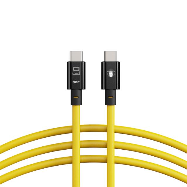 COBRAUNION USB-C TO USB-C STRAIGHT 10M, 5G YELLOW