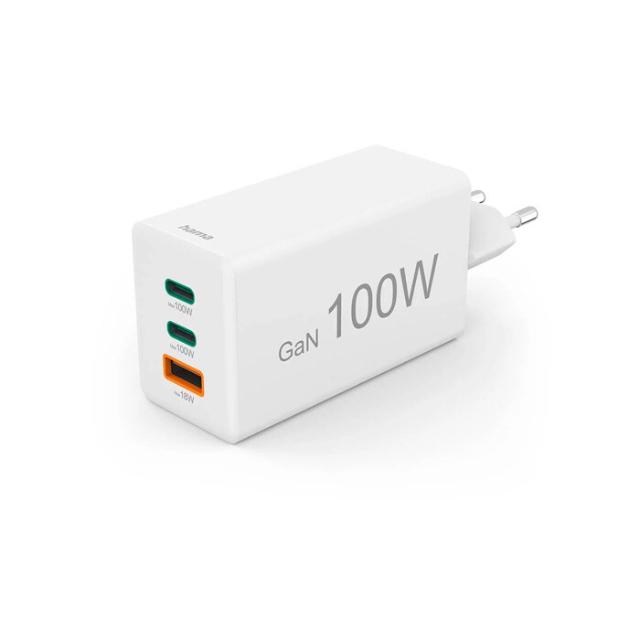 HAMA CHARGER 2X USB-C 1X USB-A 100W GaN