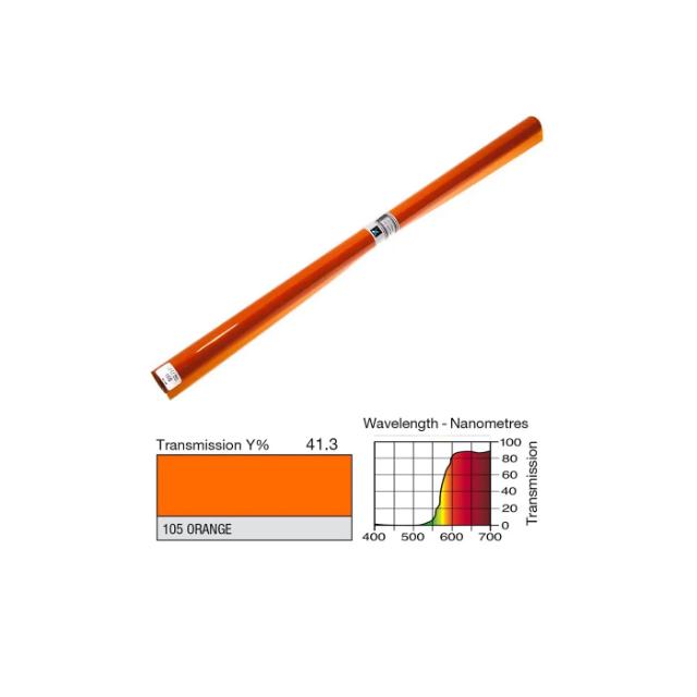 LEE 105 ORANGE FILTER ARK 52,5 X 122 CM
