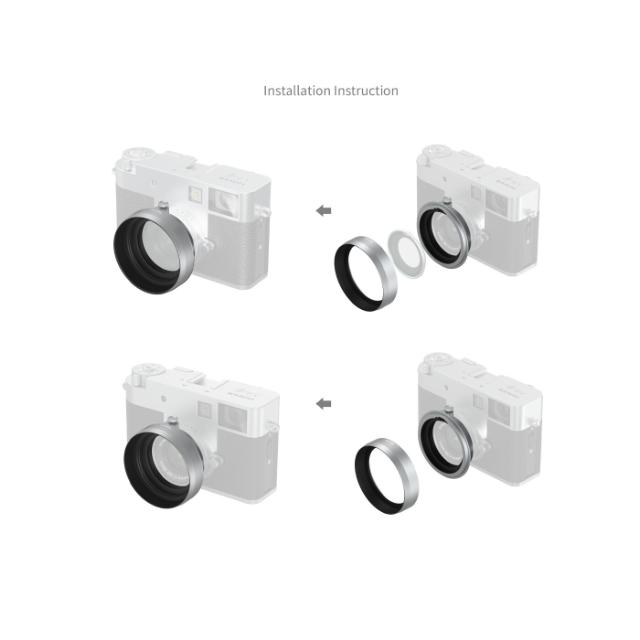 SmallRig 5393 Lens Hood for Fuji X half Silver