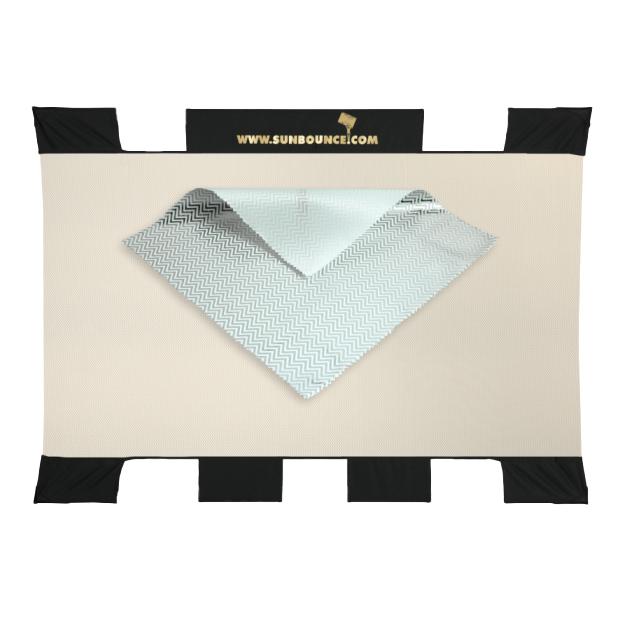 SUNBOUNCE MINI SCREEN SILVER-WHITE/WHITE 90X125CM.