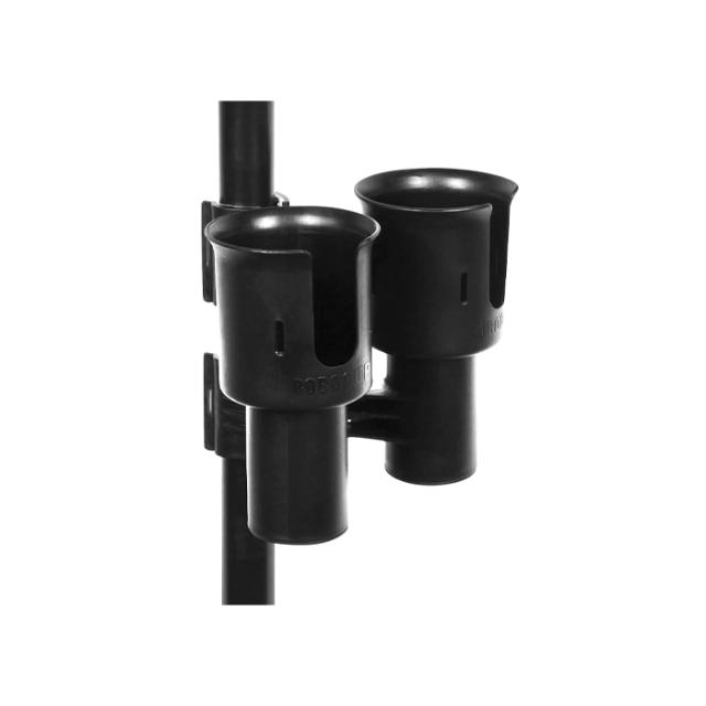 ROBOCUP CLAMP ON DUAL CUP HOLDER, BLACK