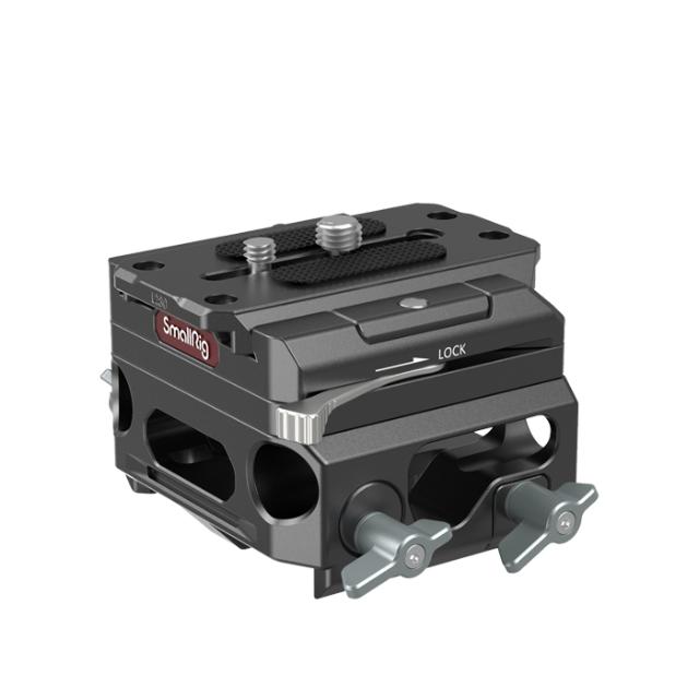 SMALLRIG 3067 BASEPLATE LGTW W DUAL 15MM ROD CLAMP