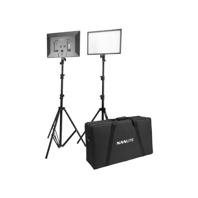 NANLITE LUMIPAD 25 LED 2 LIGHT KIT W. STAND & BAG