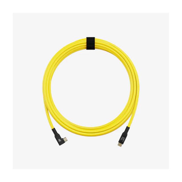 COBRAUNION USB-C TO USB-C 90° 5M, 20G YELLOW