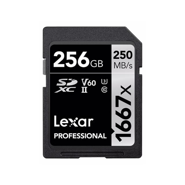 LEXAR SD 256GB R250/W120 1667X UHS-II U3 V60