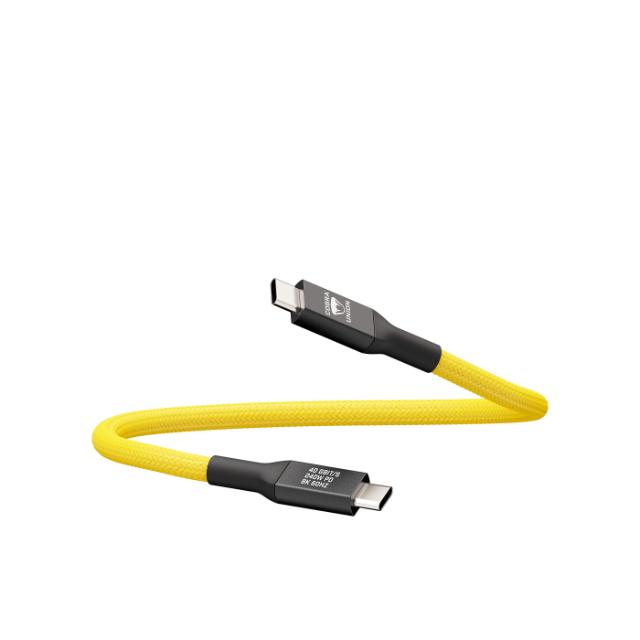 Cobraunion USB-C Cable 0.3M 40G - Yellow Straight