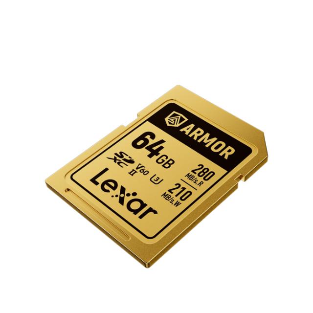 LEXAR SD 64GB U3 V60 UHS-II R280/W210 ARMOR