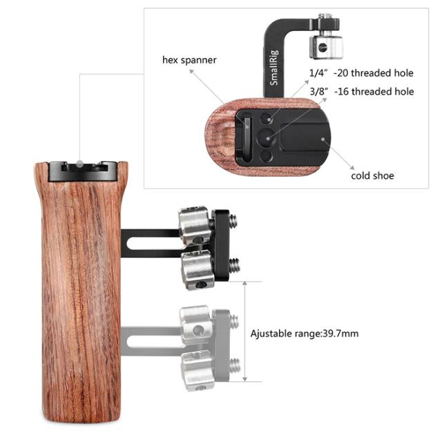 SMALLRIG S2093 WOODEN UNIVERSAL SIDE HANDLE