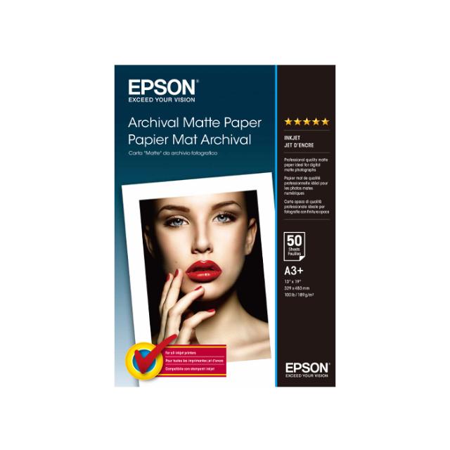 EPSON ARCHIVAL MATTE PAPER A3+ 50 SHEETS 189G