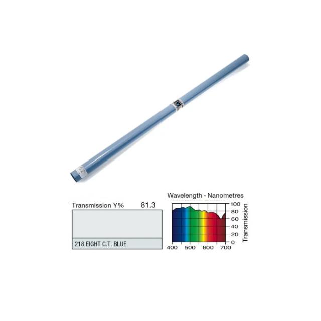 LEE 218 1/8 C.T BLUE FILTER ARK 52,5 X 122 CM