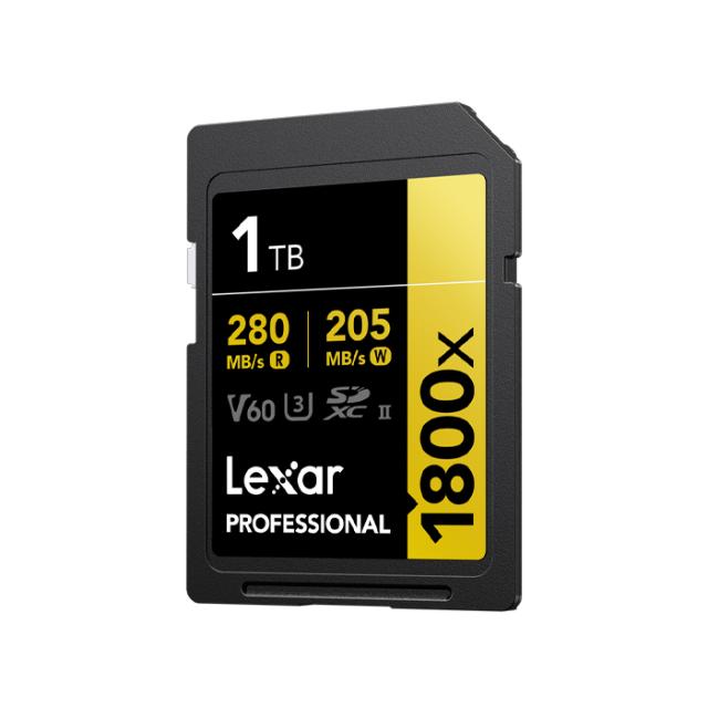LEXAR SD 1TB PRO 1800X U3 V60 UHS-II R280/W210