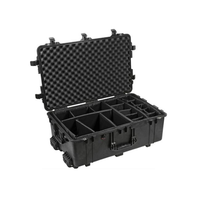 PELICASE 1650 SORT M. SKILLERUM OG HJUL
