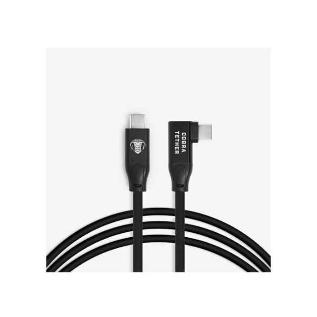 COBRAUNION USB-C TO USB-C 90° 5M, 10G BLACK