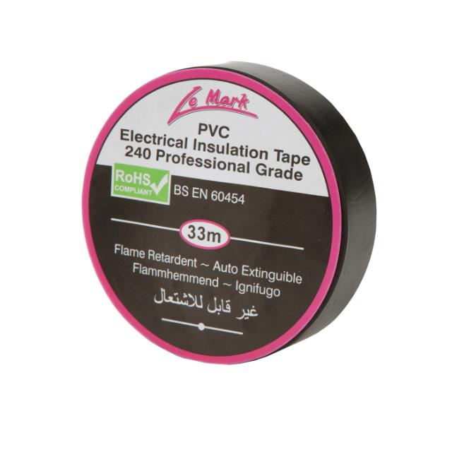 PVC TAPE 19MM X 33M, BLACK